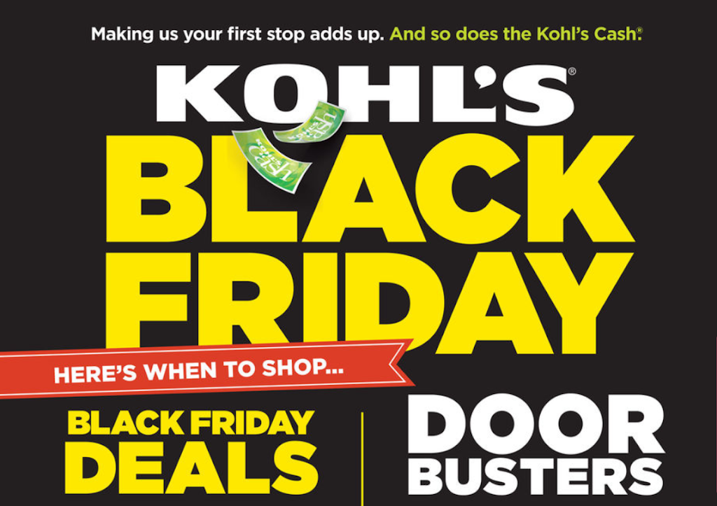 Kohl's Black Friday Door Busters Sale